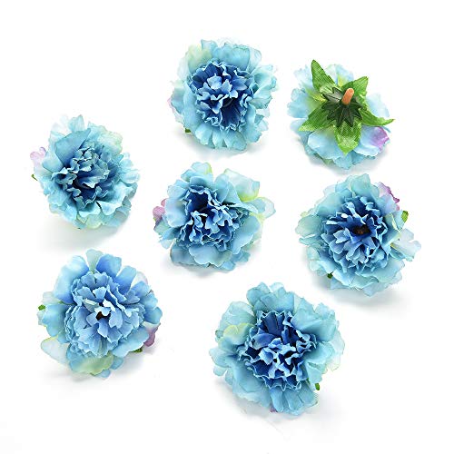 AZXU Seidenblumen in Groß Großhandel Seidenblumen Köpfe Hochzeit Künstliche Blumen Geburtstagsfeier Dekorative Faux Geschenke Blume DIY Zubehör 30 Teile/los 4,5 cm (Blue) Cover