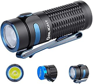 OLIGHT Baton 3 Pocket Torch 1200 Lumens LED Compact Torch EDC Small Torch for Camping Hiking Dog Walking (Black)