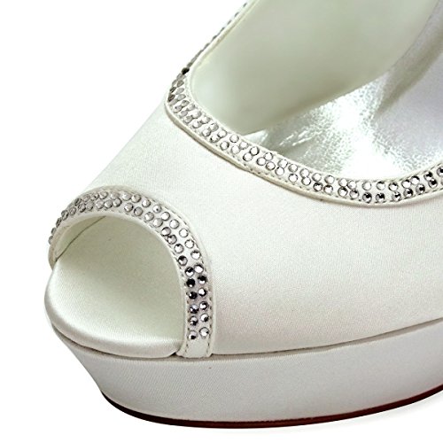 Elegantpark HP1503P Scarpe da Sposa con Tacco