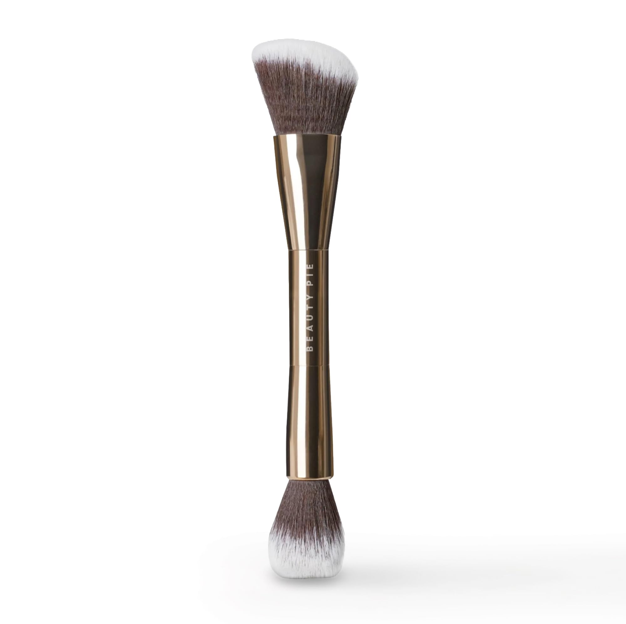 Beauty Pie Pinceau à double extrémité Sculpt & Blush 012 – Pinceau de maquillage professionnel biseauté et conique – Poils synthétiques végétaliens et sans cruauté envers les animaux – Sculpter