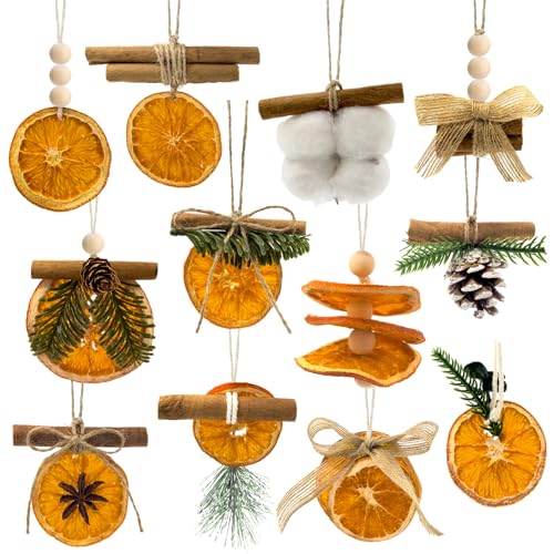 12 Pieces Christmas Dried Orange Slice Ornaments...