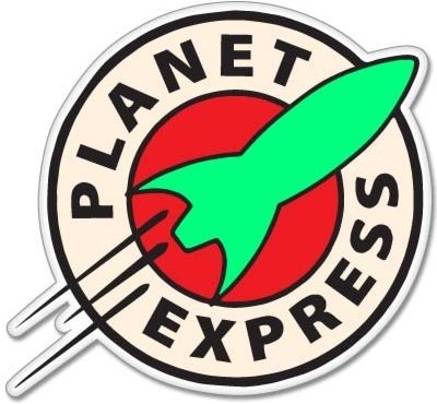 Futurama Planet Express (Size 7.5 x 7 Centimeter) Car Motorcycle Bicycle Skateboard Laptop Luggage Vinyl Sticker Graffiti Decal Bumper Sticker
