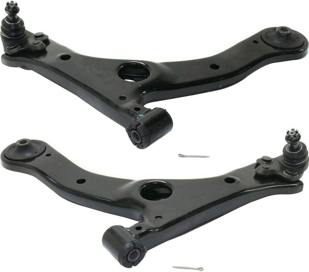 FADDIU 2pcs Control Arms Kit Front Left Driver Right Passenger Lower Side with Ball Joints Rubber Bushing Design Stamped for Toyota for Corolla 1.8L 2014-2016 Non-Adjustable XWW1356