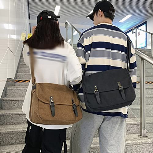 Men's Canvas Shoulder Bags Casual Tote Bags Travel Men's Messenger Bags Messenger Bags Handbags(E)3