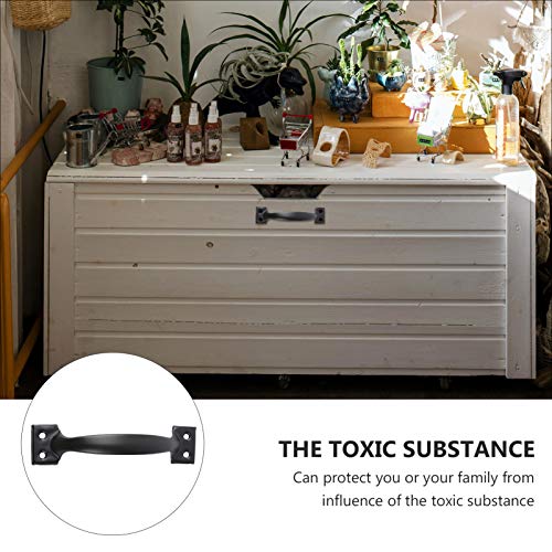 DOITOOL 6 Inch Black Metal Door Handle Pack of 8 Vintage Style Bow Cabinet Pulls for Kitchen Cupboard Drawer Hardware Rustic External D Handles for Home Improvement - Image 3