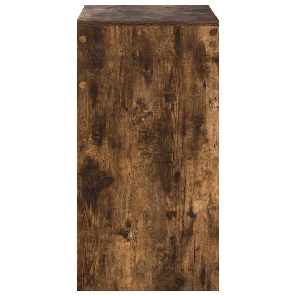 Bureau chêne fumé Compact 60 x 40 x 76 cm en Bois d'ingénierie Robuste, idéal pour télétravail et étude, Bureau secrétaire Ergonomique avec Plateau et Rangement optimisé