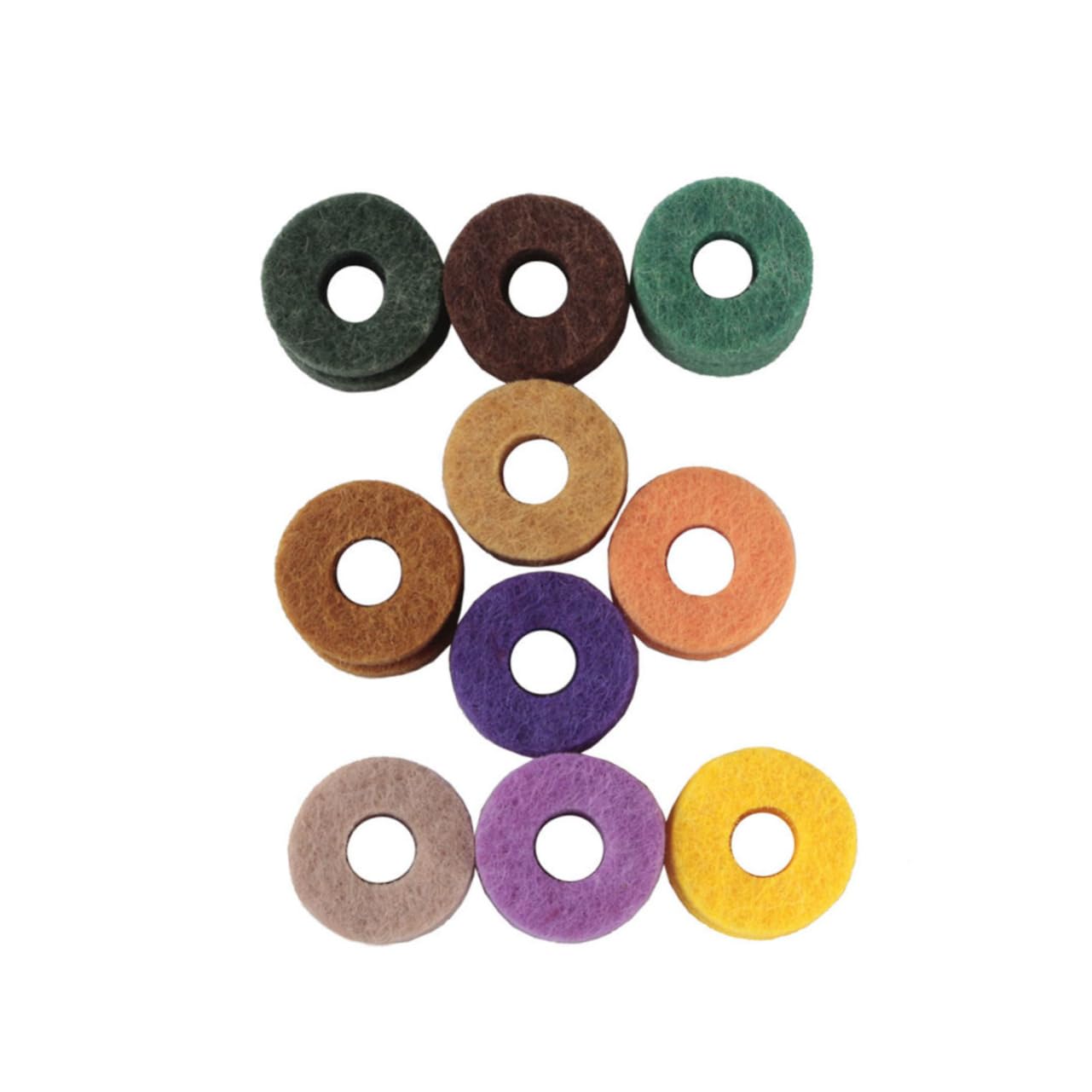 ibasenice Drum Kits 20 Pcs Felt Washers for Drum Mute Pad Cymbal Felt Pads Protect Your Instrument Finish