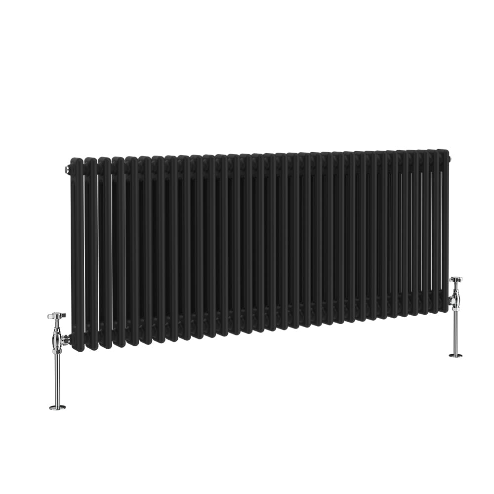 NRG 600 x 1460mm Black Radiator Traditional 2 Column Horizontal Central Heating Cast Iron Rads