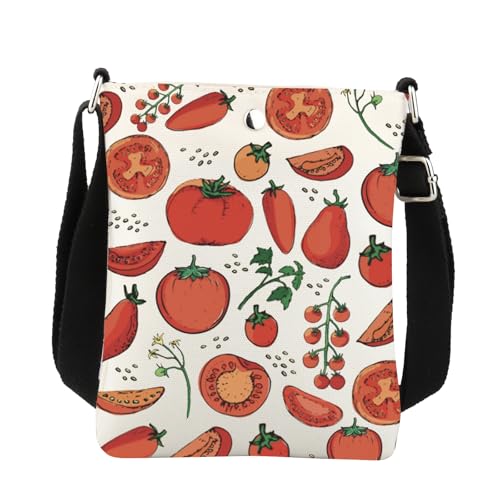 BNQL Tomato Crossbody Bag Tomato Gifts Tomato Lover Gift Tomato Gardener Gifts Tomato Farmer Gifts Vegetable Crossbody Purse