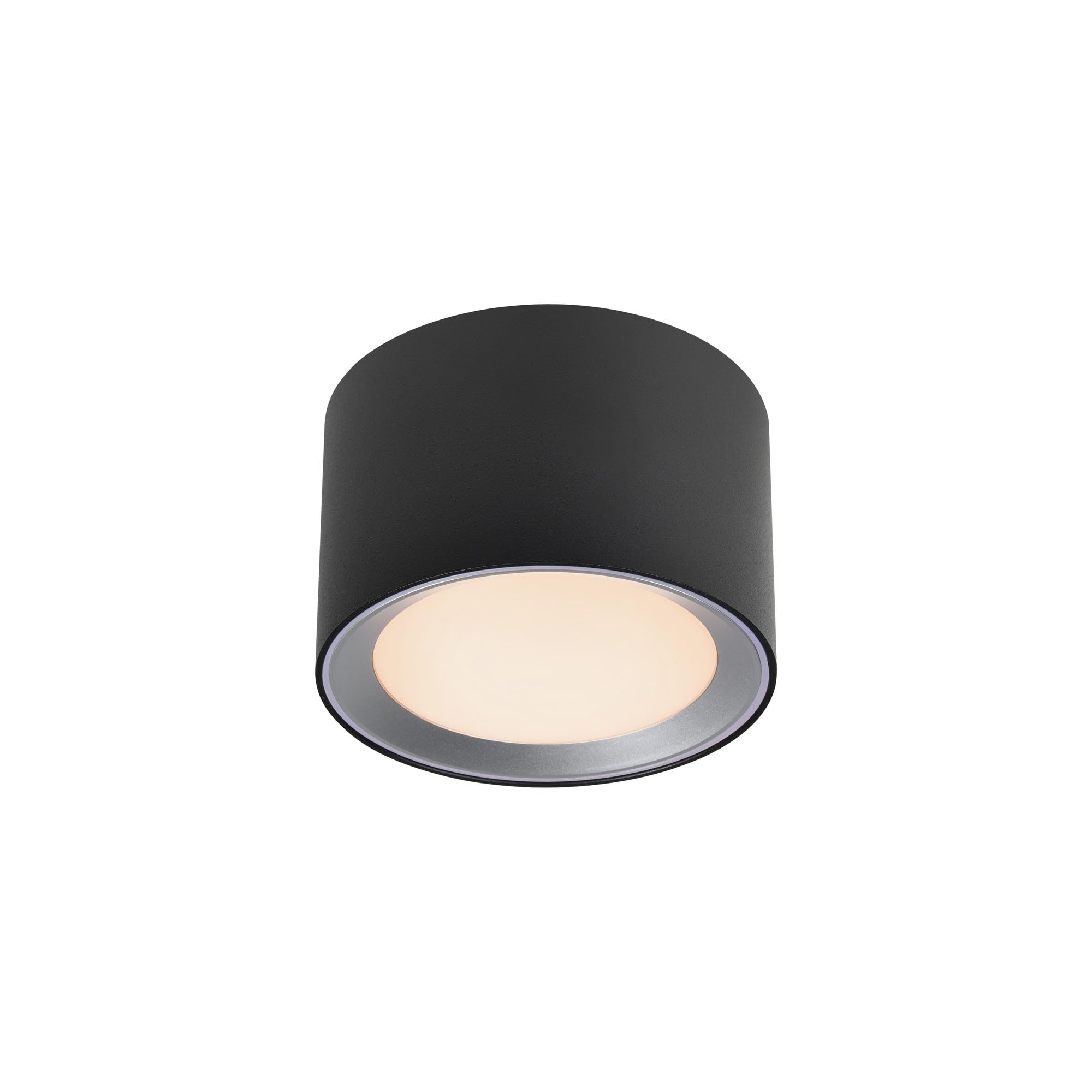 Nordlux Landon Smart Deckenleuchten 2er-Set Schwarz – IP44 App-Steuerung, Dimmbar & Tunable White (2700-6500K), Flaches Design für Bad, Küche & Flur – Jetzt Günstiger im Doppelpack!