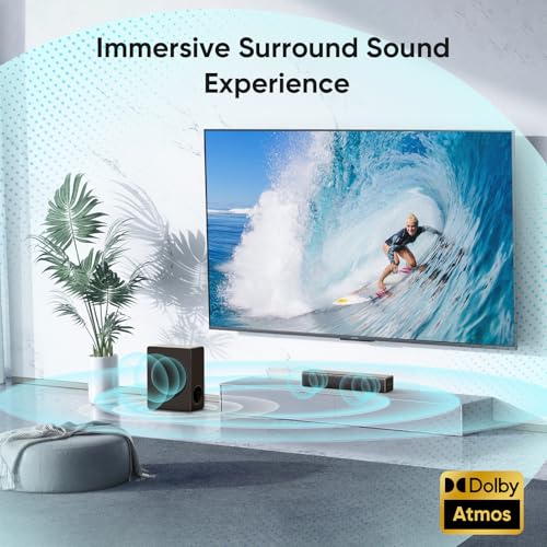Geoyeao Sound Bar With Subwoofer, 200W 2.1 Ch Soundbar W/Dolby Atmos Surround Sound System thumb #1