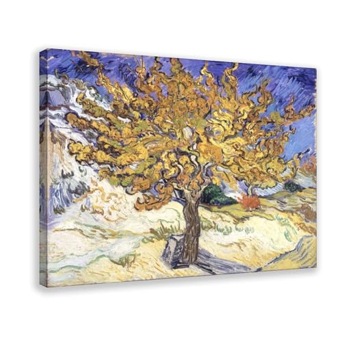 Poster The Mulberry Tree de Vincent Van Gogh impression sur toile décoration murale cadre suspendu