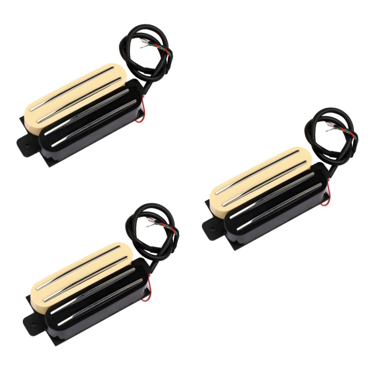 ibasenice 3pezzi Pickup Humbucker Doppio Coil Per Chitarra Elettrica Facile Installazione e Prestazioni Elevate Giallo e Nero