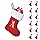 Greenyre Christmas Stockings with Initial Letters A-Z, 11.8 Inches Small Xmas Stocking with Embroidered Monogram, Ideal for Family Holiday & Fireplace Decor (Red White)