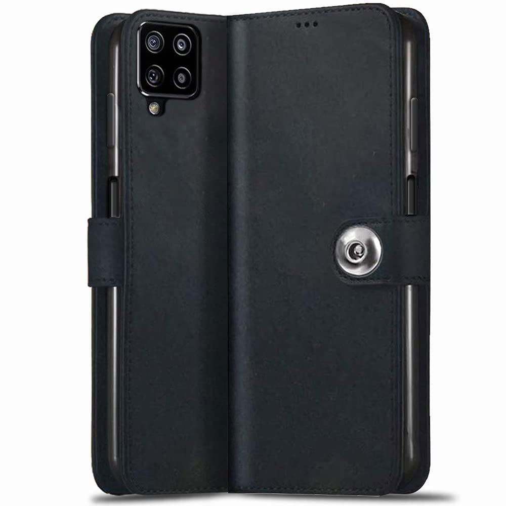 TheGiftKart Flip Back Cover Case for Samsung Galaxy M33 5G | Genuine Leather Finish | Designer Button | Inbuilt Pockets & Stand | Flip Cover Back Case for Samsung Galaxy M33 5G (Black) (B09XFFS3HH) Amazon Price History, Amazon Price Tracker