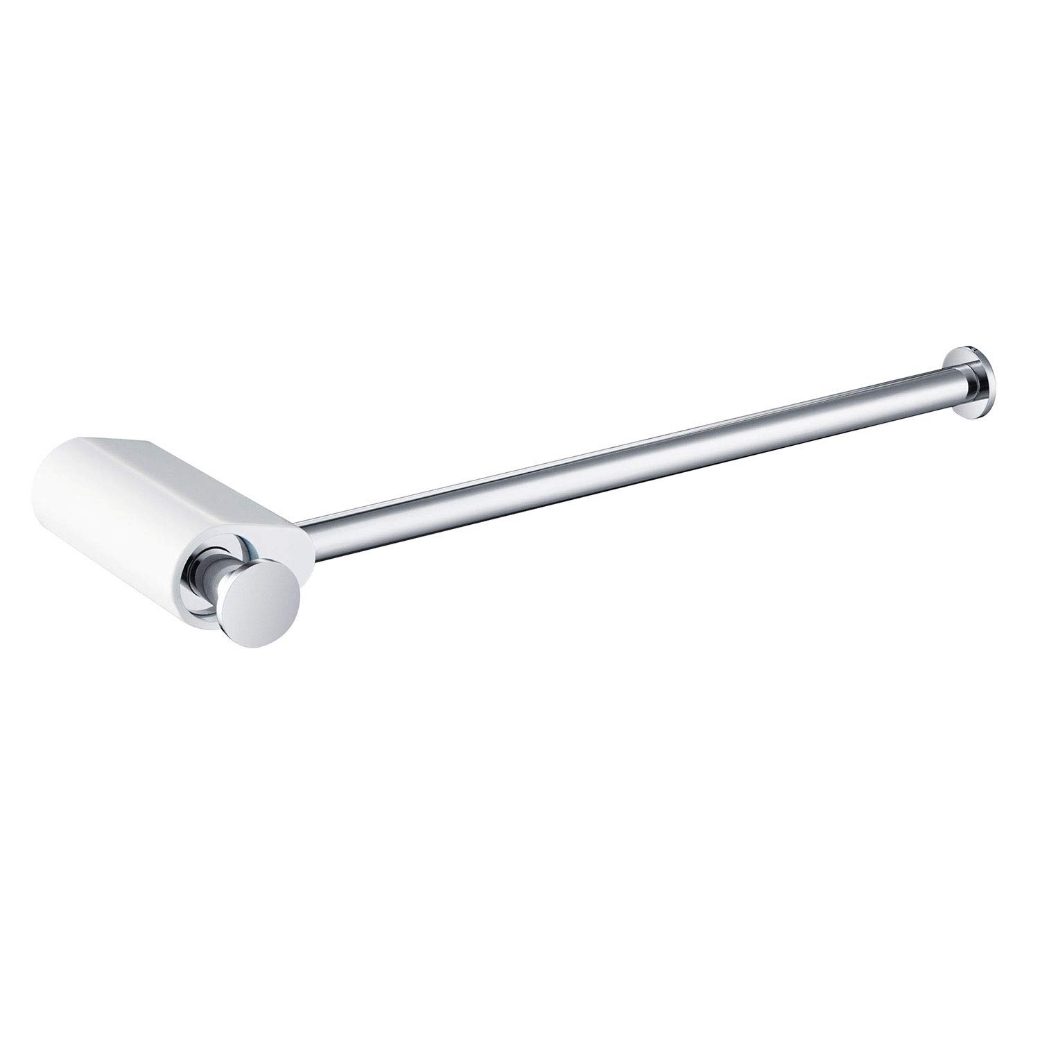 KIBI Volcano 11 Inch Hand Towel Bar – Chrome White Wall Mounted Stainless Steel Towel Holder for Bathroom – Modern Space-Saving Towel Rack for Hand Towels (KBA1303)