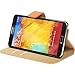Produktbild PhoneNatic Kunst-Lederhülle für Samsung Galaxy Note 3 Wallet orange Tasche Galaxy Note 3 Hülle + 2 Schutzfolien