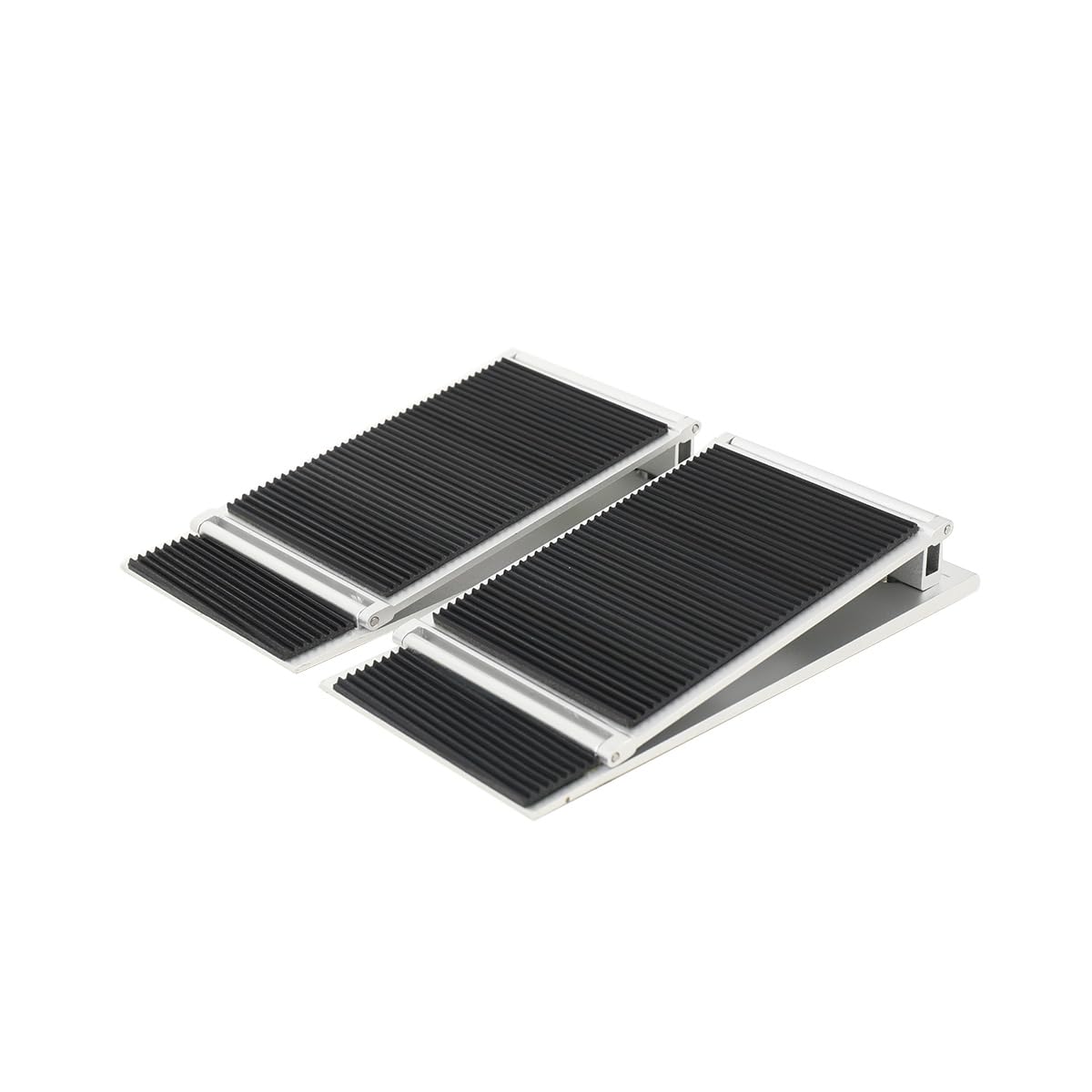 ECUTEE 1Pair Wheelchair Ramp Mobility Ramps for Scooters, Threshold Ramp Waterproof Aluminum Alloy Adjustable Slope Ramps Entry Plate for Walkers, Scooters, Wheelchairs, Canes, or Strollers