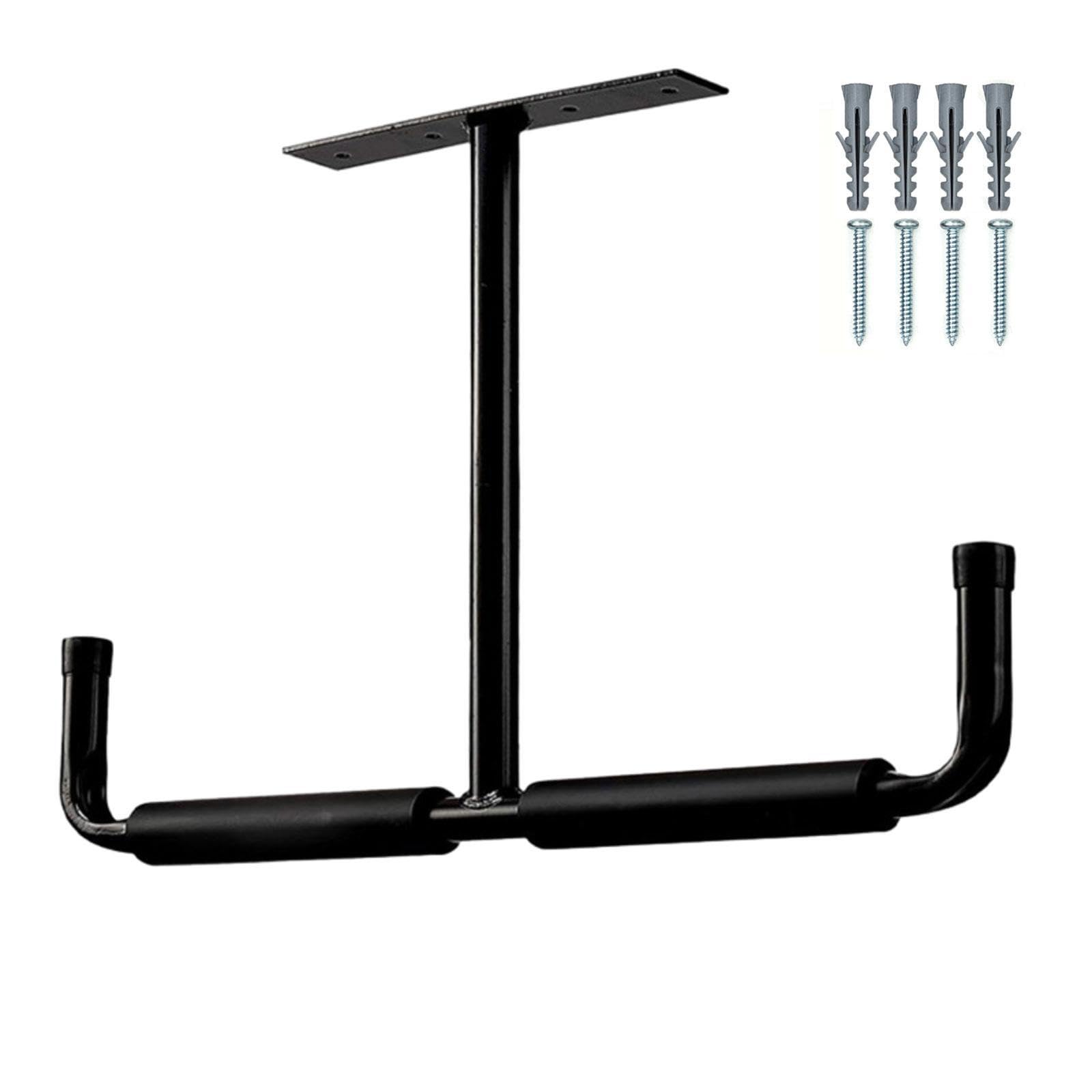 PIXZCSA Multipurpose Overhead Ceiling Hook Durable Metal Storage Rack High Load Capacity Solution Bikes And Tools Utility Hanger Fishing Rod Bike Kayak