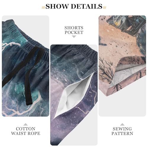 Men's Short Pajama Bottoms Monster Trucks Lightning Home Casual Sleep Pants3