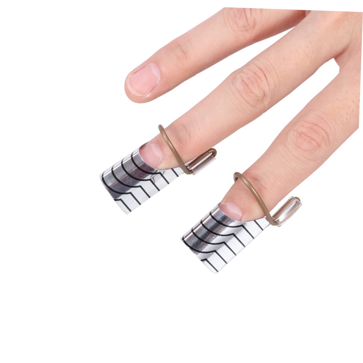 Healeved 45pezzi Estensioni Per Unghie Alluminio Forme Per Nail Art Riutilizzabili Strumenti Professionali Per Manicure Gel Argento