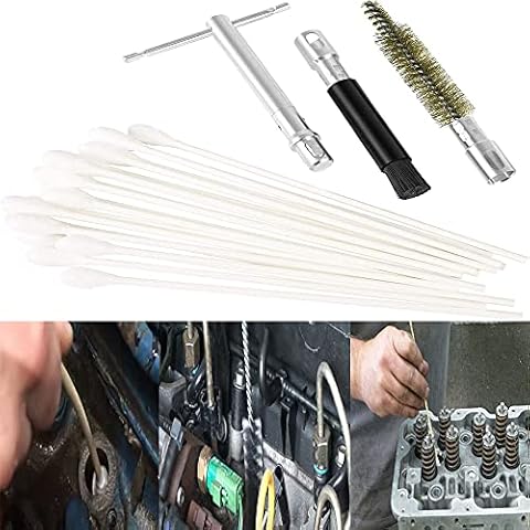 CASTNOO Suitable For 6.6L Duramax Diesel Injector Bore Cleaning Brush and Swabs Set EN47909, Cylinder Sleeve/Injector Sleeve Cleaning Brush Kit Cover