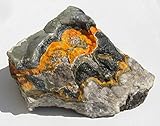 real garant shop gmbh köngen Größe: 12,0 x 10,5 x 6,0 cm Edel-Depot Auripigment auf Kalkstein, Eclipse, Rohstein 1,090 kg.