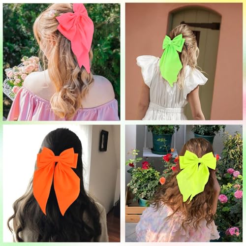 KICOSY 4 Pack Pinzas de Pelo Neon miniatura 6