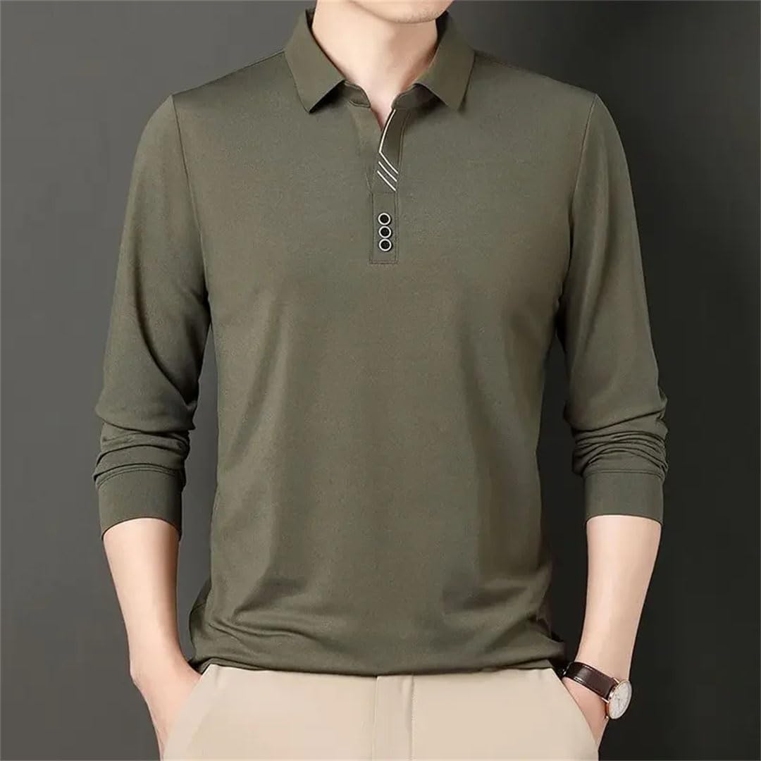 Sudaderas tipo polo formales para hombre, camisetas de negocios, camisetas lisas