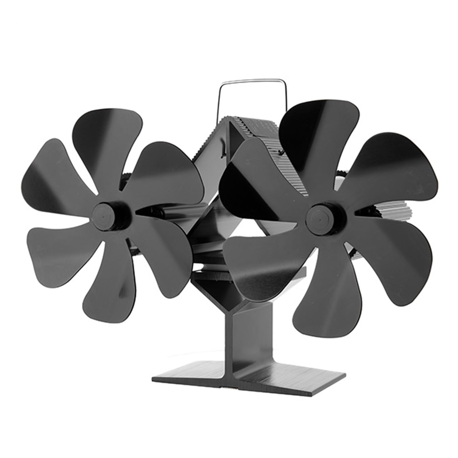 Ventilador Estufa Leña Ventilador De Estufa Leña 12 Aspas, For Hogar, Calor Con, Quemador Madera, Silencioso, Doble For 6(Standed)