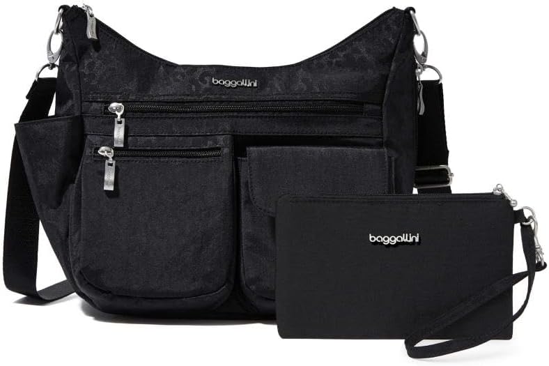 Baggallini Modern Everywhere Crossbody Bag for Women 11x9x4.5 Rfid Hobo Bag