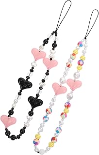 NOLITOY 2 Peças De Corrente De Telefone Celular De Amor Anti-Perda De Corrente De Telefone De Corrente Pendurada Faça Você Mesmo Corrente De Telefone De Corrente De Coração Corrente De