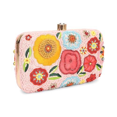 Image of LONGING TO BUY Hand Crafted Designer Box Clutch - Zari Embroidery For Women