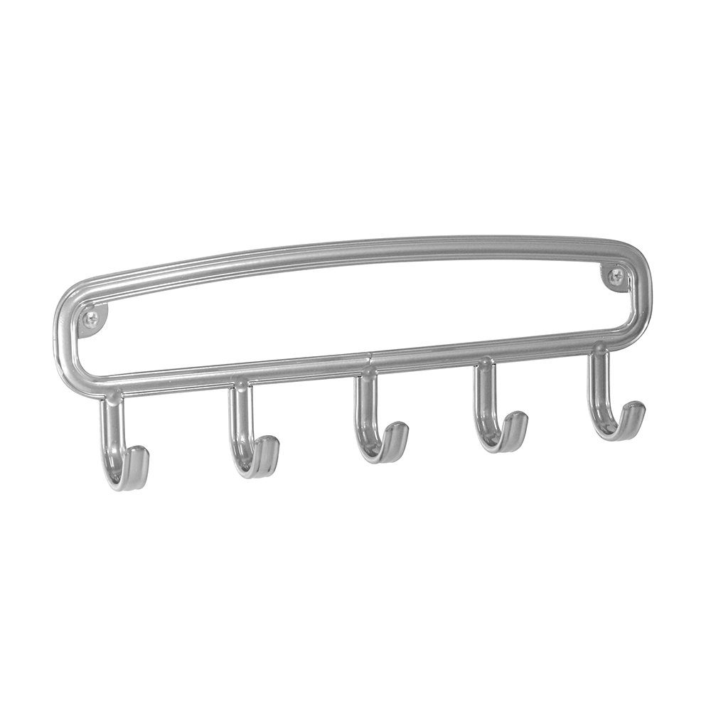 InterDesign York Lyra Wall Mount Key Rack, Silver