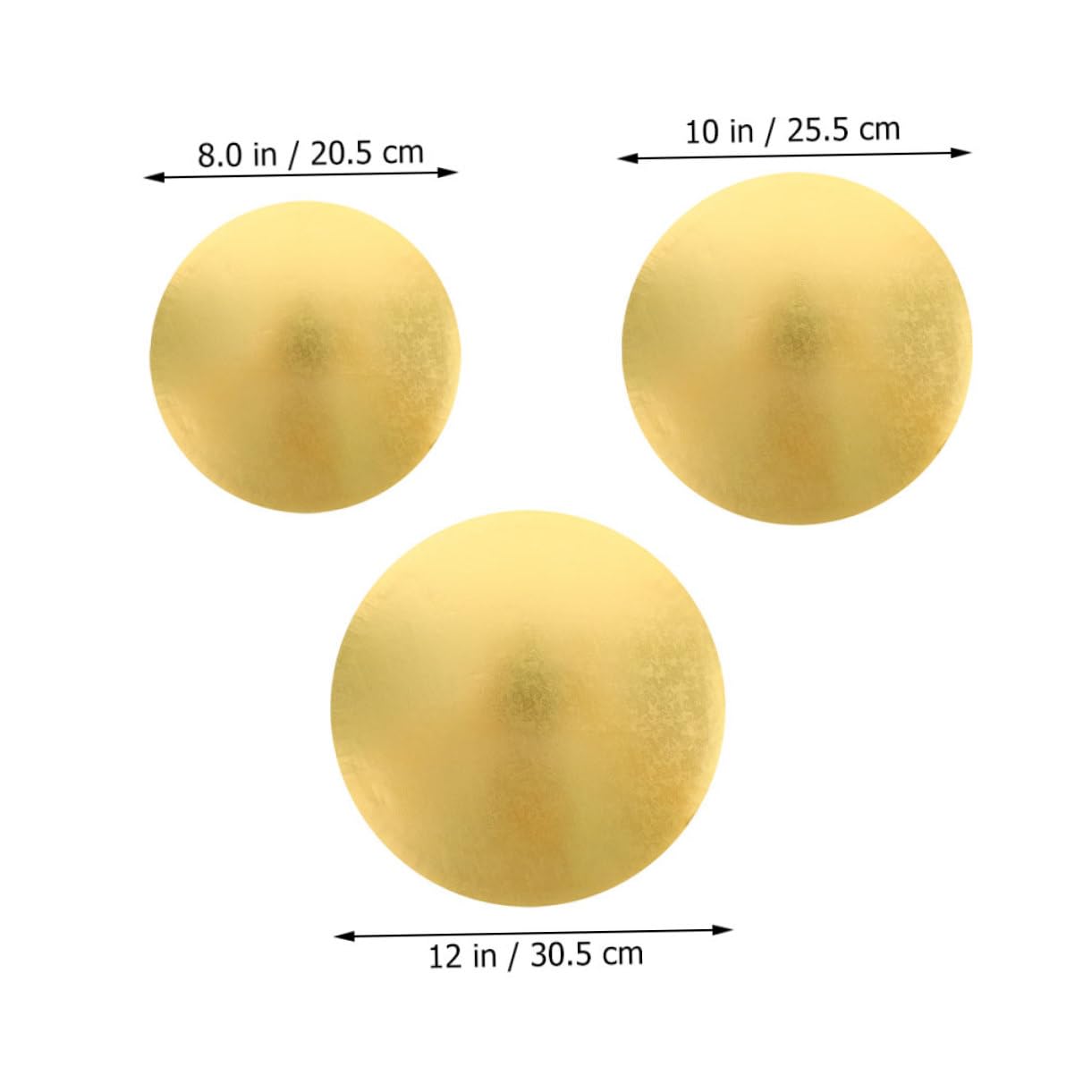 CONGARTENO 3Pcs Cake Transfer Boards Corrugated Foil Dessert Display Bases for Home Party Weddings and Cake Shops Convenient Mover Tools