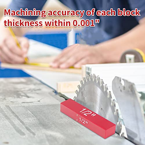 Pnbo 15Pcs Setup Blocks Height Gauge Set,Range From 1/16" To 1-31/32" In 1/32",Precision Aluminum Setup Bars With Laser Engraved Size Markings,For Router And Table Saw Accessories #TOP4