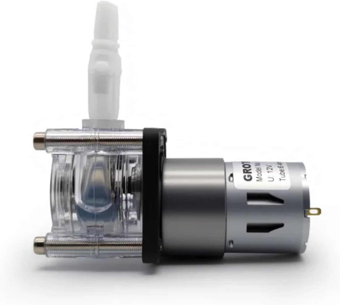 Peristaltic Pump DC 12V/24V 500ml/min Dosing Pump for Vacuum Aquarium Lab Analytical(Pharmed BPT Tube,12V)