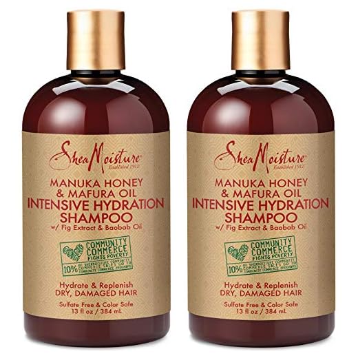 Shea Moisture Manuka Honey & Mafura Oil Intensive Hydration Shampoo 13 Fl Oz (Pack of 2)