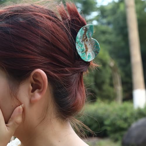 Conch Claw Clip,Personalized Sea Shell Acetate Hair Clips for Women Small Summer Beach Hair Clip Claw for Women Seaside Holiday