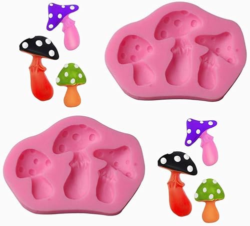 Miniatura 6 de Molde de silicona en forma de hongo 3D de resina para postres de bricolaje, chupitos de gelatina de cristal, cubitos de hielo, pasta de goma de