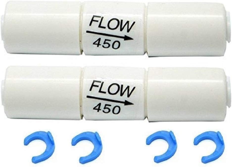 CHIRAG DISTRIBUTION Flow Restrictor for Water Purifier - 2 Pieces, 450 (White)