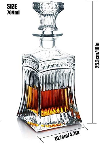 Karafka do wina, zestaw do whisky, bezołowiowe kryształowe kubki, ręcznie dmuchane pudełko na prezent, wielofunkcyjny zestaw do degustacji likierów, można myć w zmywarce