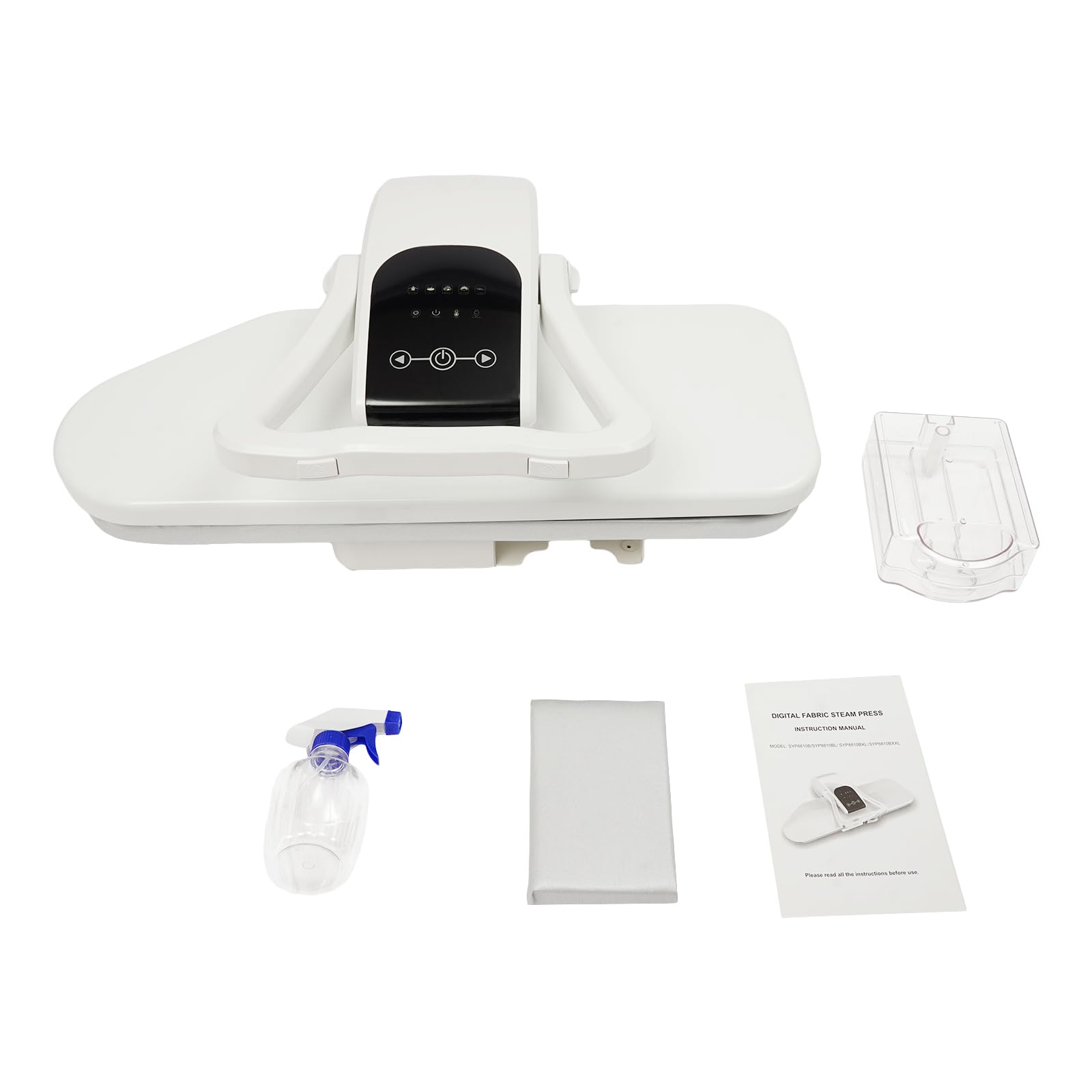 Plancha de vapor con 5 modos, 66 cm, protección contra | Prensa de planchado de 2200 W, ajuste de temperatura 194-392 ℉, para nailon, seda, lana, algodón, lino