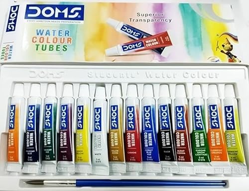 Image of Doms Water Colour Tube | 14 Shades | Deeply Rich and Vibrant Pigment | Quick Drying