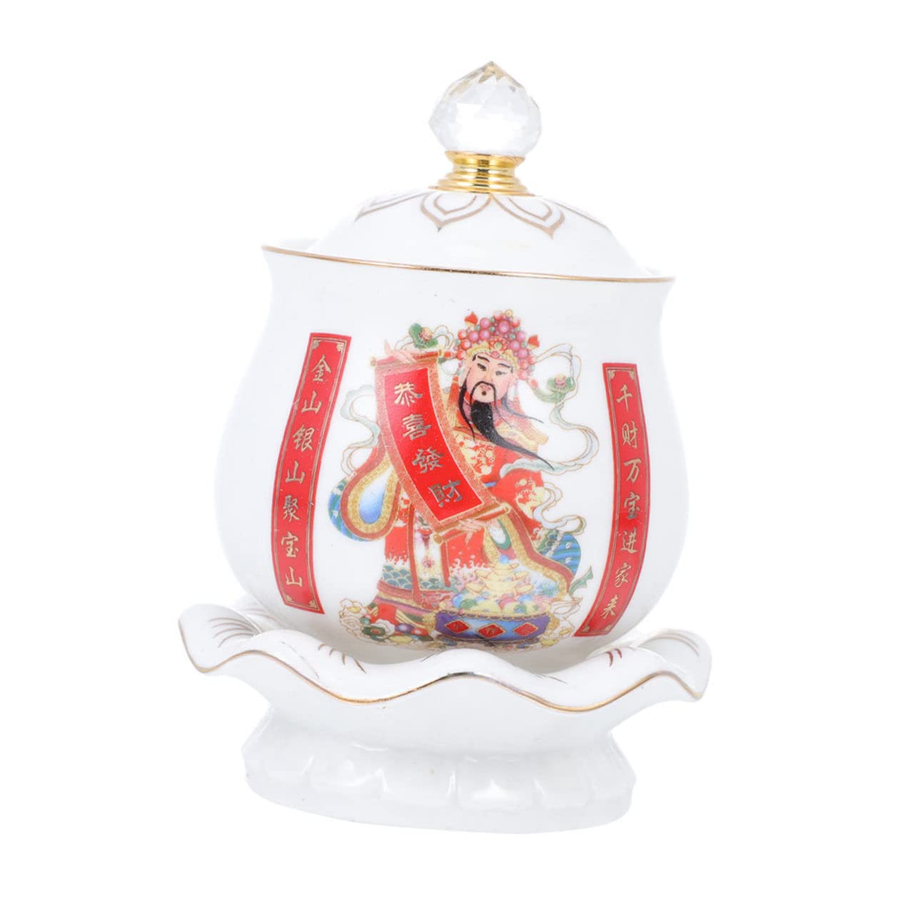 Copa de Ofrenda de Cerámica PRETYZOOM para Altar de Buda en Hogar