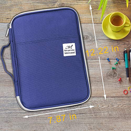 Youshares 96 Slots Colored Pencil Case, Large Capacity Pencil Holder Pen Organizer Bag With Zipper For Prismacolor Watercolor Coloring Pencils, Gel Pens & Markers For Student & Artist (Blue) #TOP4