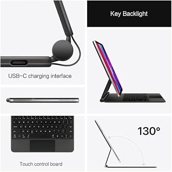 Keyboard Case for iPad mini 7(2024) & Mini 6 8.3 inch 2021 Mini A17 Pro 7th/6th Generation 8.3