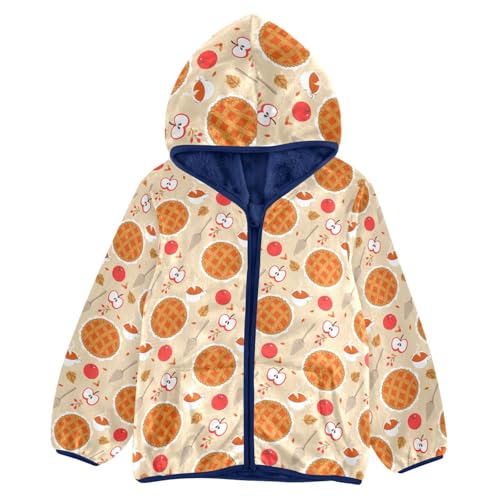 Apple Pie Apples Berries Girls Fleece Jacket Girls Fall Jacket Girls Zip Up Hoodie Girls Sherpa Jacket 2-10T