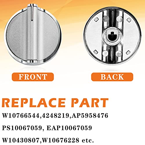 W10766544 Gas Burner Knobs For Whirlpool Stove Knobs Replacements,Replace For Whirlpool Range Wfg540H0Es0 And 10430807 W10676228 4248219 Ap5958476 Ps10067059 Eap10067059(5 Pack) #TOP2