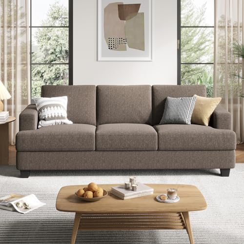 COPIAE 88" Oversize 3-Seater Sofa, Light Brown